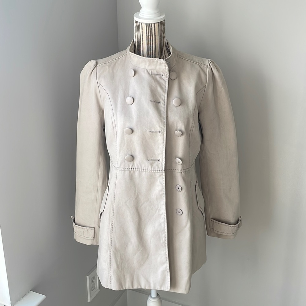 H&M Divided beige light tan cotton trench coat jacket